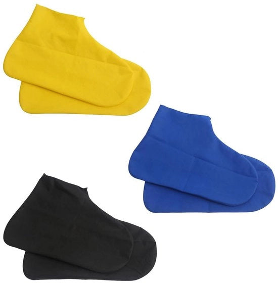 Overschoenen impermeabili - Antislip - Overshoes in gomma riciclabili - 3 pezzi - Adatti per misura 38-46 - Eccellente aderenza e resistenza allo sfregamento - Coperture per scarpe