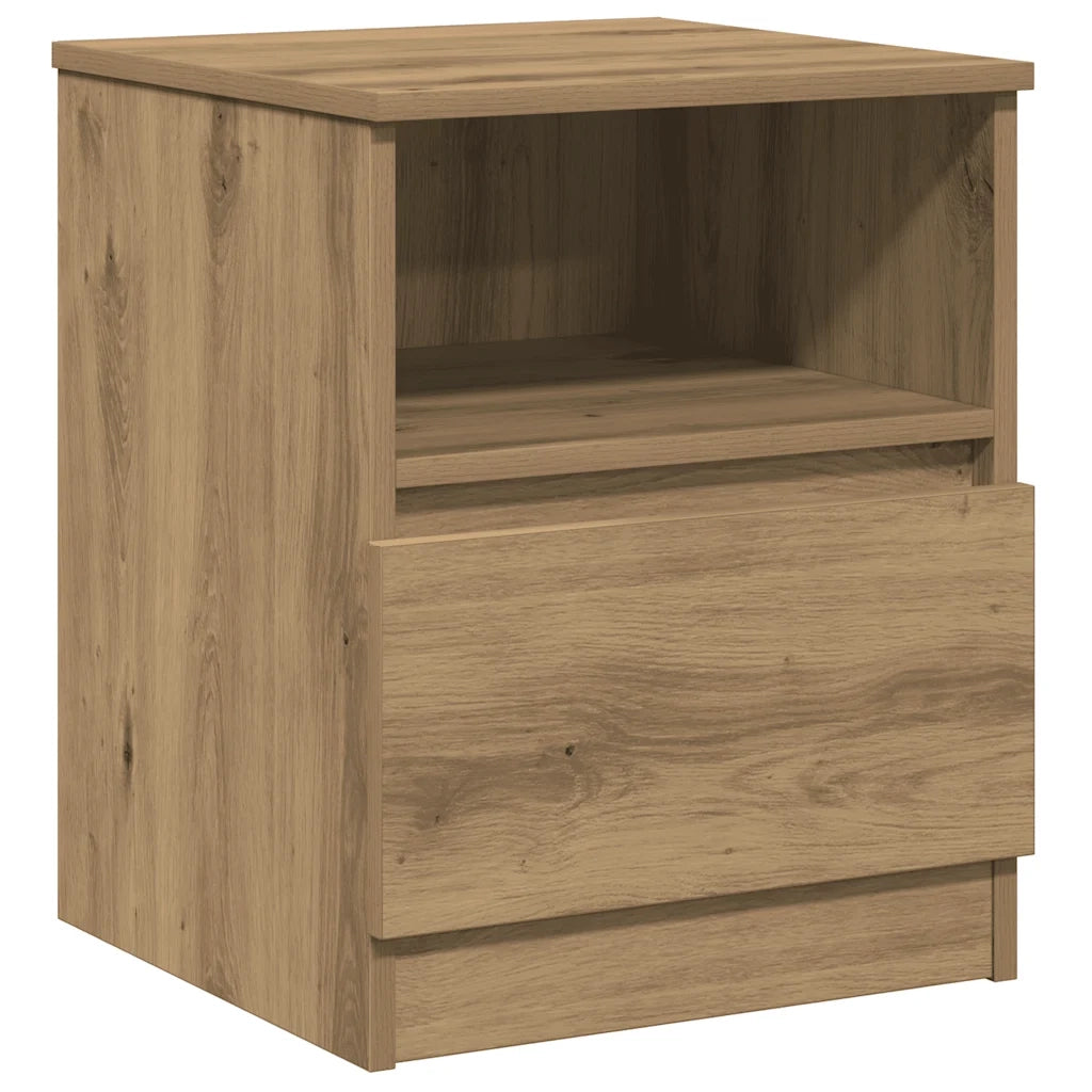 Comodino Rovere Artigianale 40x40x50 cm in Legno Multistrato 856500