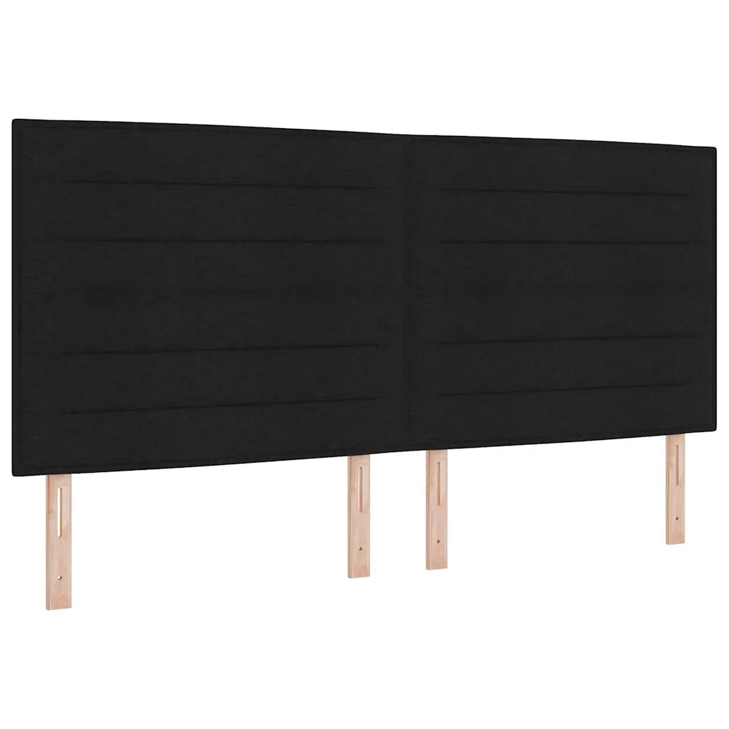 Letto a molle con materasso con led Nero 200 x 200 cm Tessuto 3343653