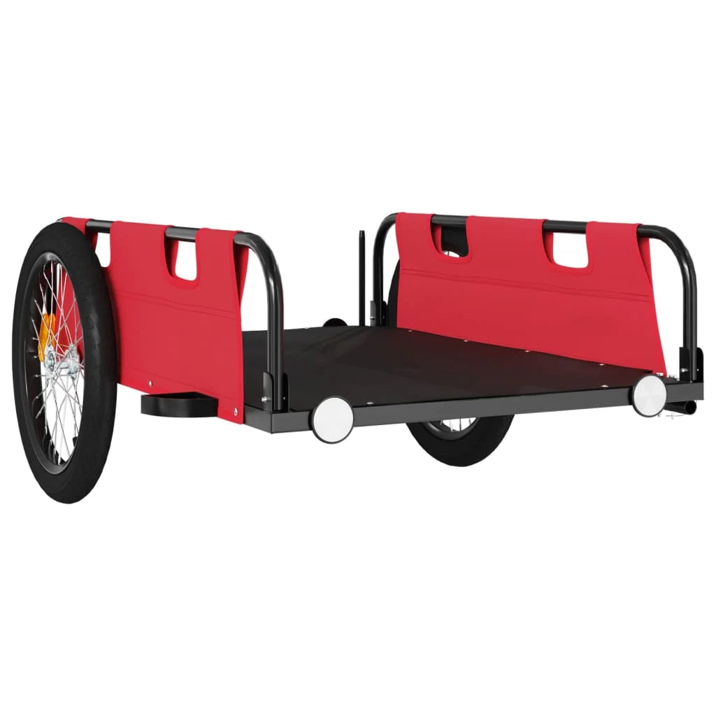 Rimorchio/carrello per il trasporto di biciclette in tessuto Oxford ferro rosso 02_0044387