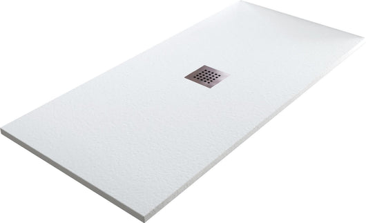 Piatto Doccia in Pietra 75x170 cm Bonussi Ardesia Stone Central Bianco