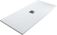 Piatto Doccia in Pietra 75x140 cm Bonussi Ardesia Stone Central Bianco