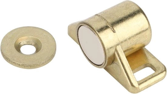 Materiale di Lega di Zinco per Ferro Magnetico per la Bloccatura delle Porte - 4 pezzi - Materiale Magnetico per la Cattura delle Porte - Porta Compacta per la Chiusura della Cabina Vestiario