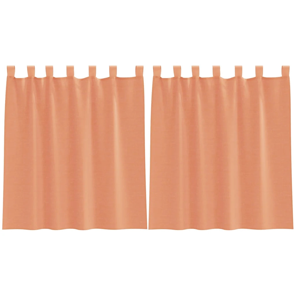 Tende in Voile con Passanti 2 pz Terracotta 140x140 cm