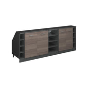 Set di mobili sottotetto Rion Grigio nobile/Antracite 210 cm Set di 5 carcasse armadio profondità 60 cm Vicco