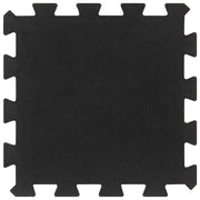 Piastrelle per Pavimenti in Gomma 16 pz Nere 16 mm 30x30 cm 155671