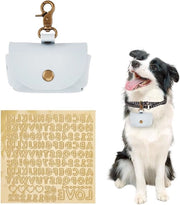 Accessori per collare per animali domestici in pelle PU, coppia, colore blu chiaro