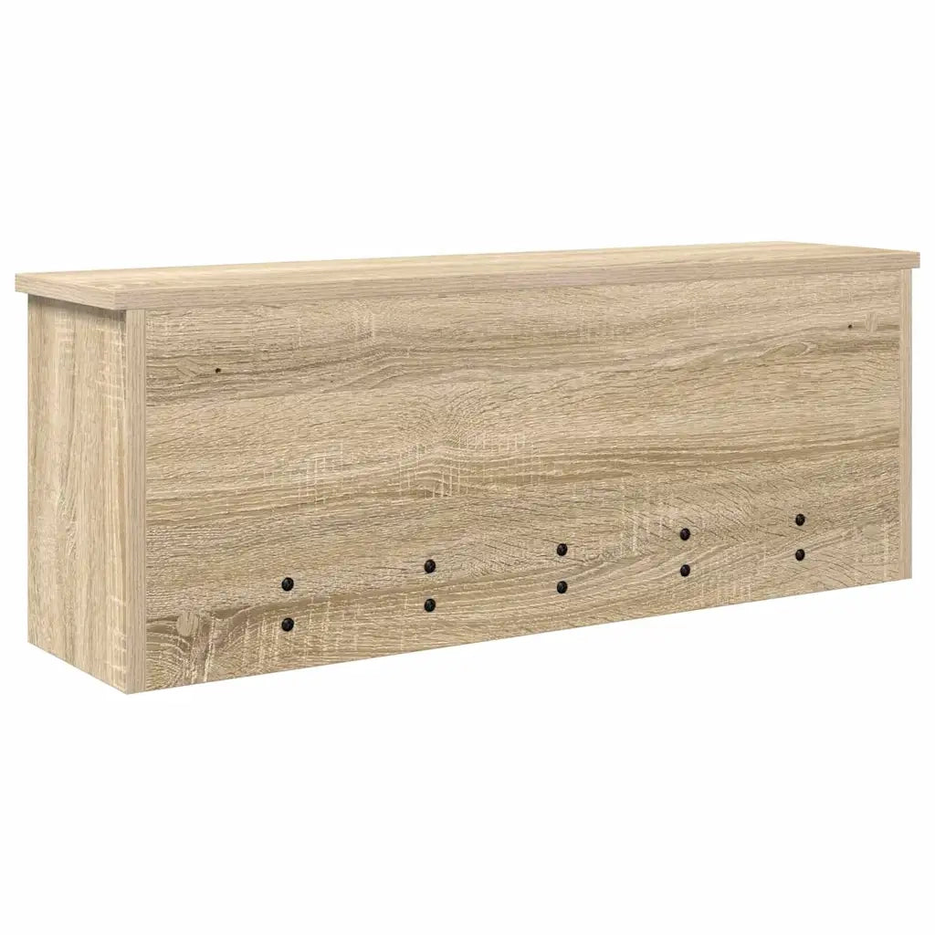 vidaXL Appendiabiti a muro con porta rovere sonoma 80 x 20 x 30 cm