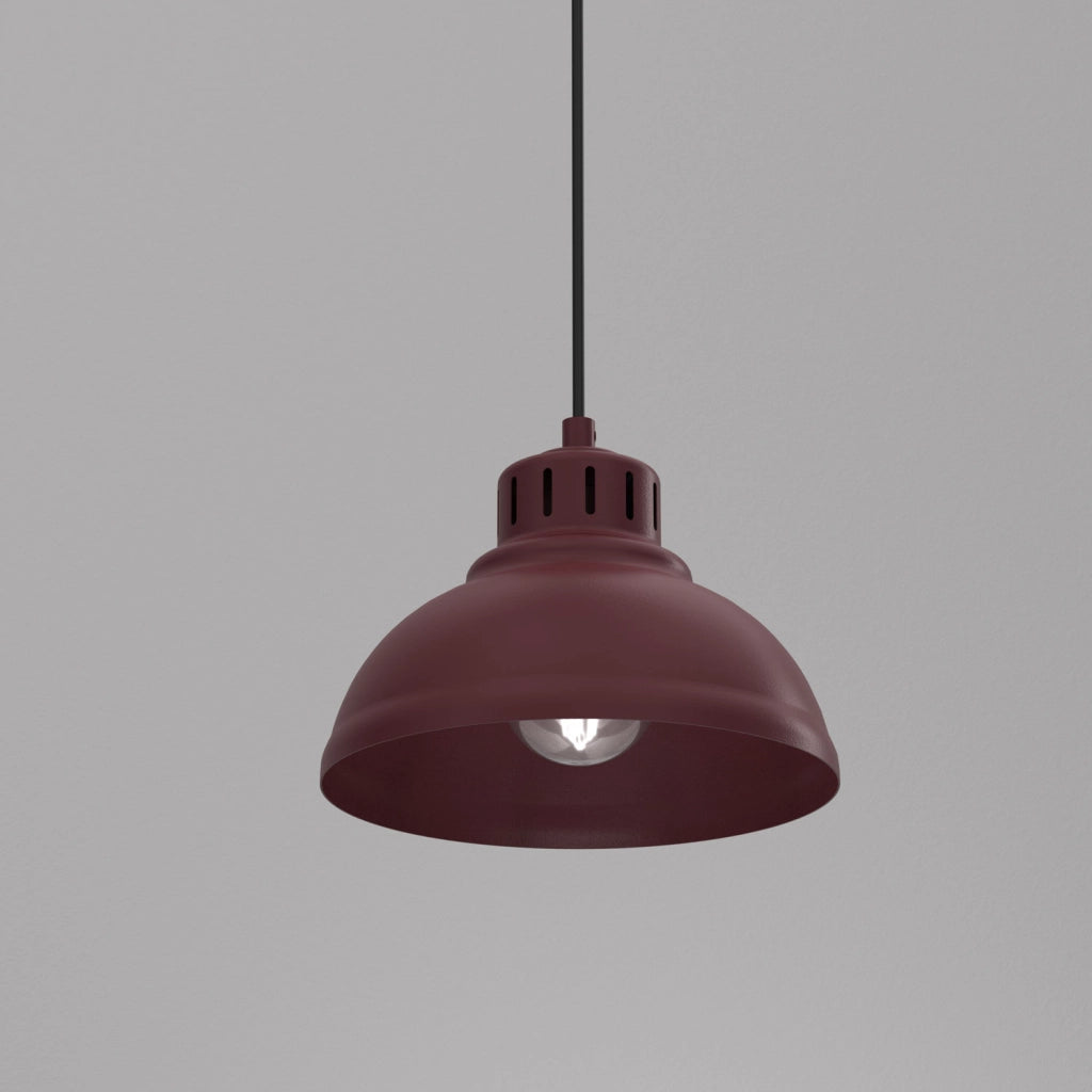 Lampada sospesa Sven 1xE27 bordeaux metallo Luminex