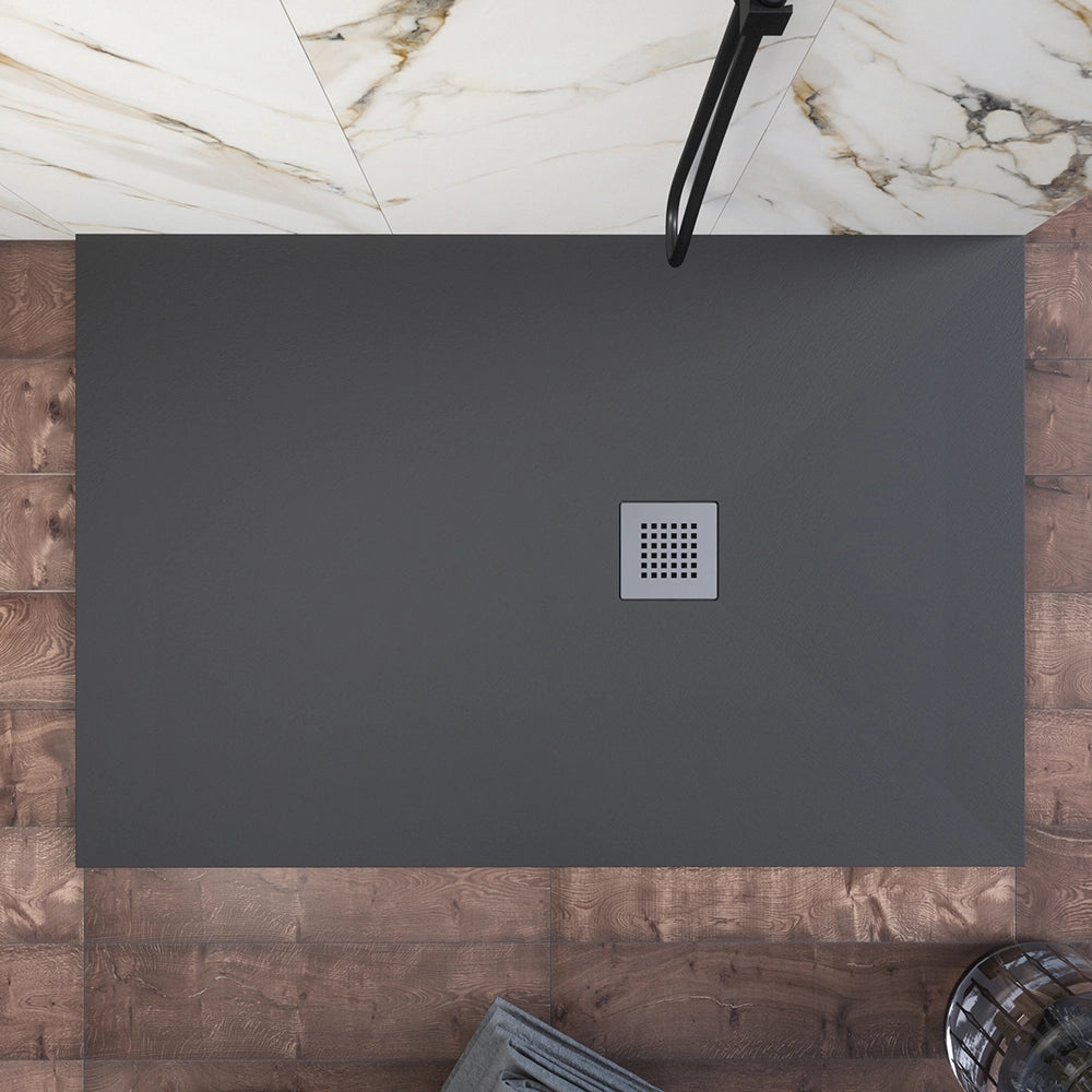 Piatto doccia 70x90cm in marmoresina nero effetto pietra | Kos