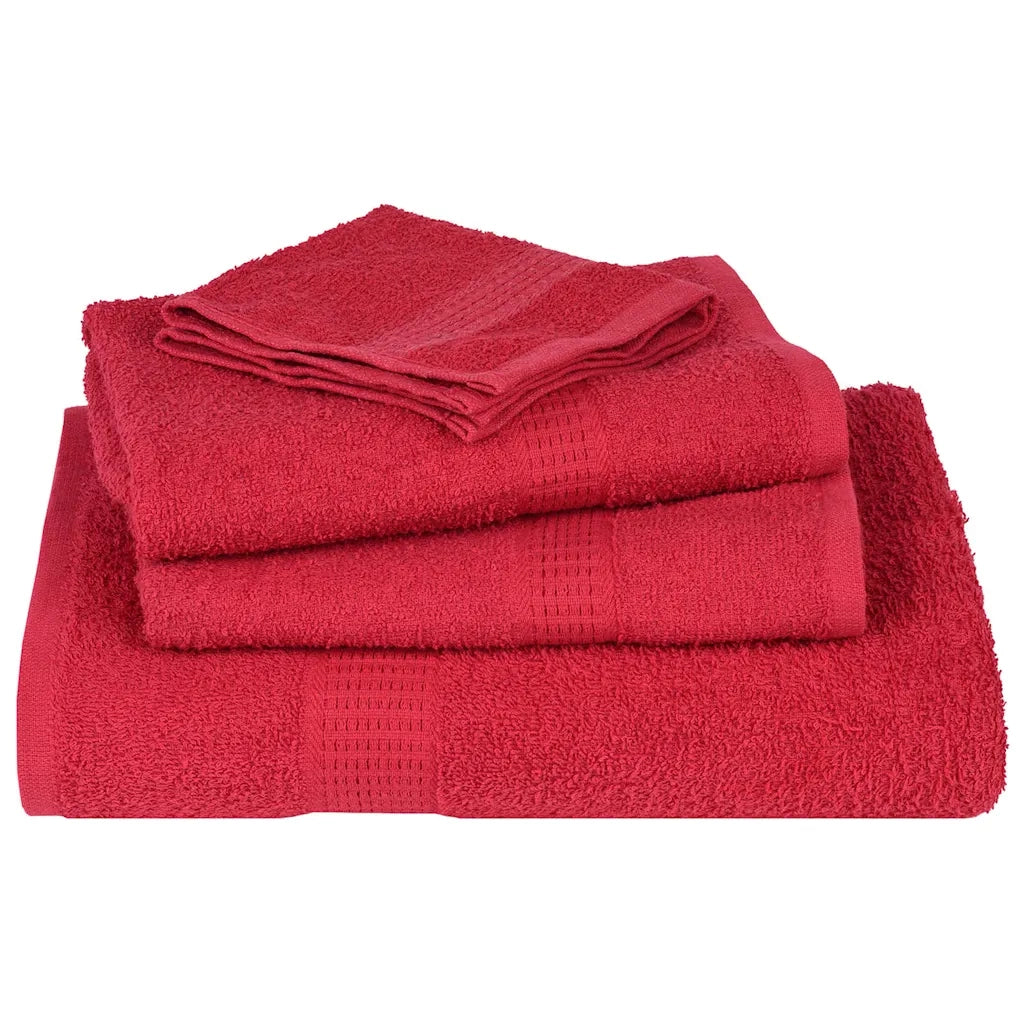 Asciugamani da doccia FROGN 4 pezzi Rosso 70x140 cm 360 g/m² 136930