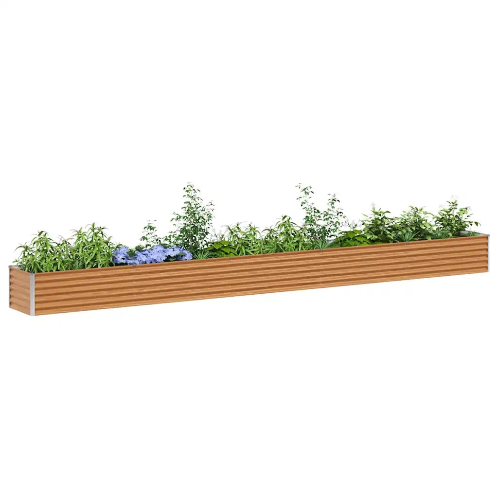 Fioriere | Cassetta per fiori | Letto rialzato da giardino 485 x 50 x 36 cm Acciaio zincato