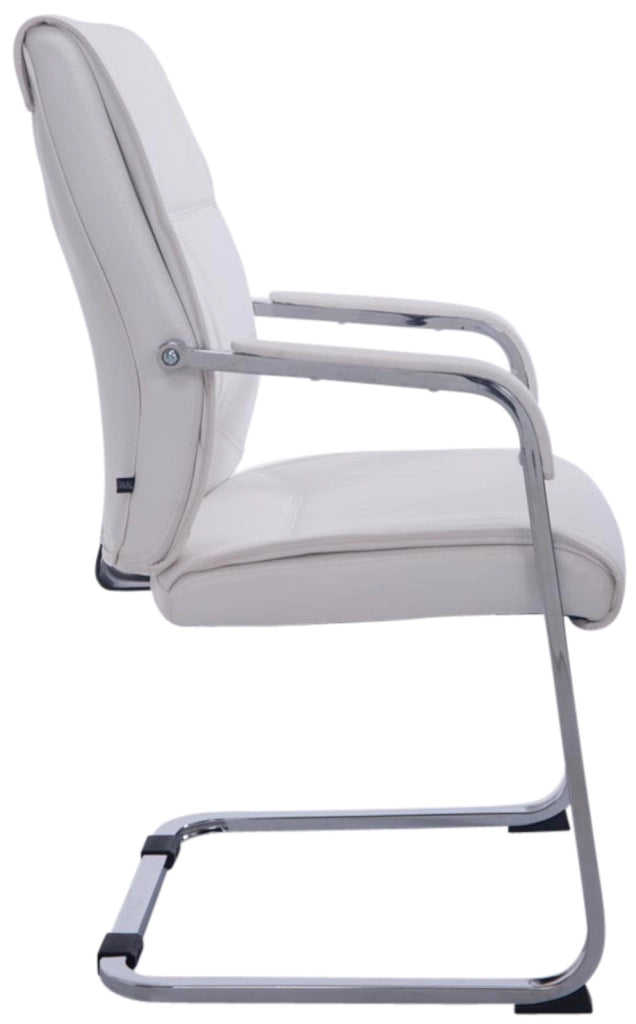 Set di 2 sedie a sbalzo XXL Anubis in similpelle bianco