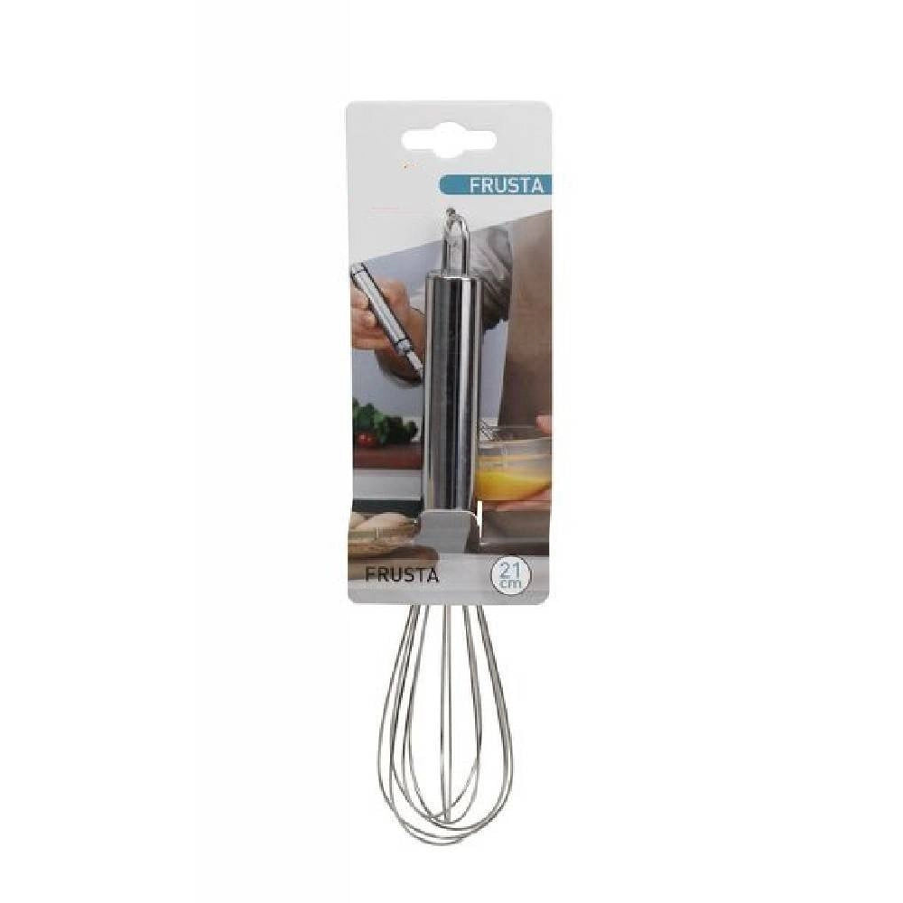 Trade Shop - Frusta 21 Cm Sbattitore Sbatti Uova Montare Dolce Acciaio Utensile Cucina 66200 -