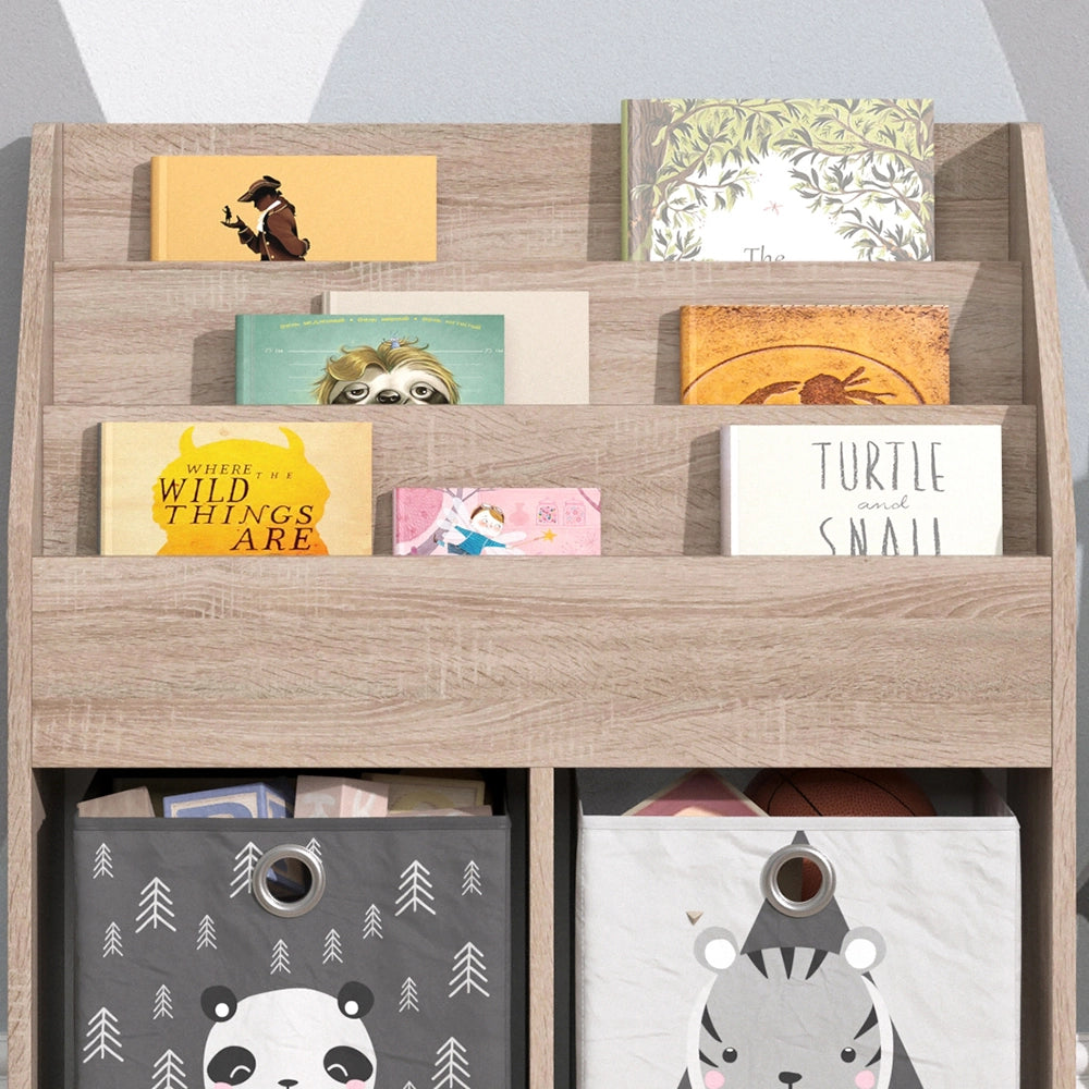 Vicco Libreria bambini Sonoma 30.7 x 79 cm con 2 scatole pieghevoli opt.2