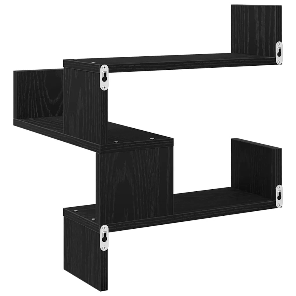 Scaffale da parete A parete Rovere Nero 40 x 40 x 49,5 cm 862652