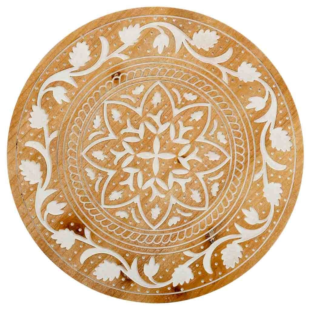 Pannello legno intagliato marrone 40x0.6x40h cm