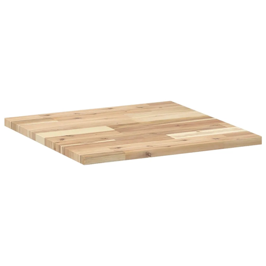 Piano Tavolo | Superficie Tavolo | Piano Scrivania Quadrato 50x50x2 cm in Legno Massello di Acacia