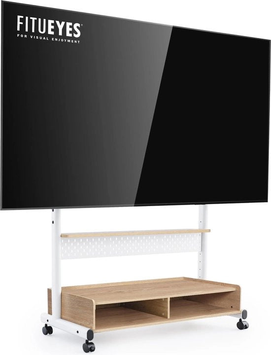 Sostegno per TV con ruote per schermo da 70 a 100 pollici, regolabile in altezza, massimo 80 kg.