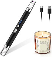Anzianatore elettronico a plasma inerte a carica USB - Resistente al vento - Per candele e forni a gas (nero)