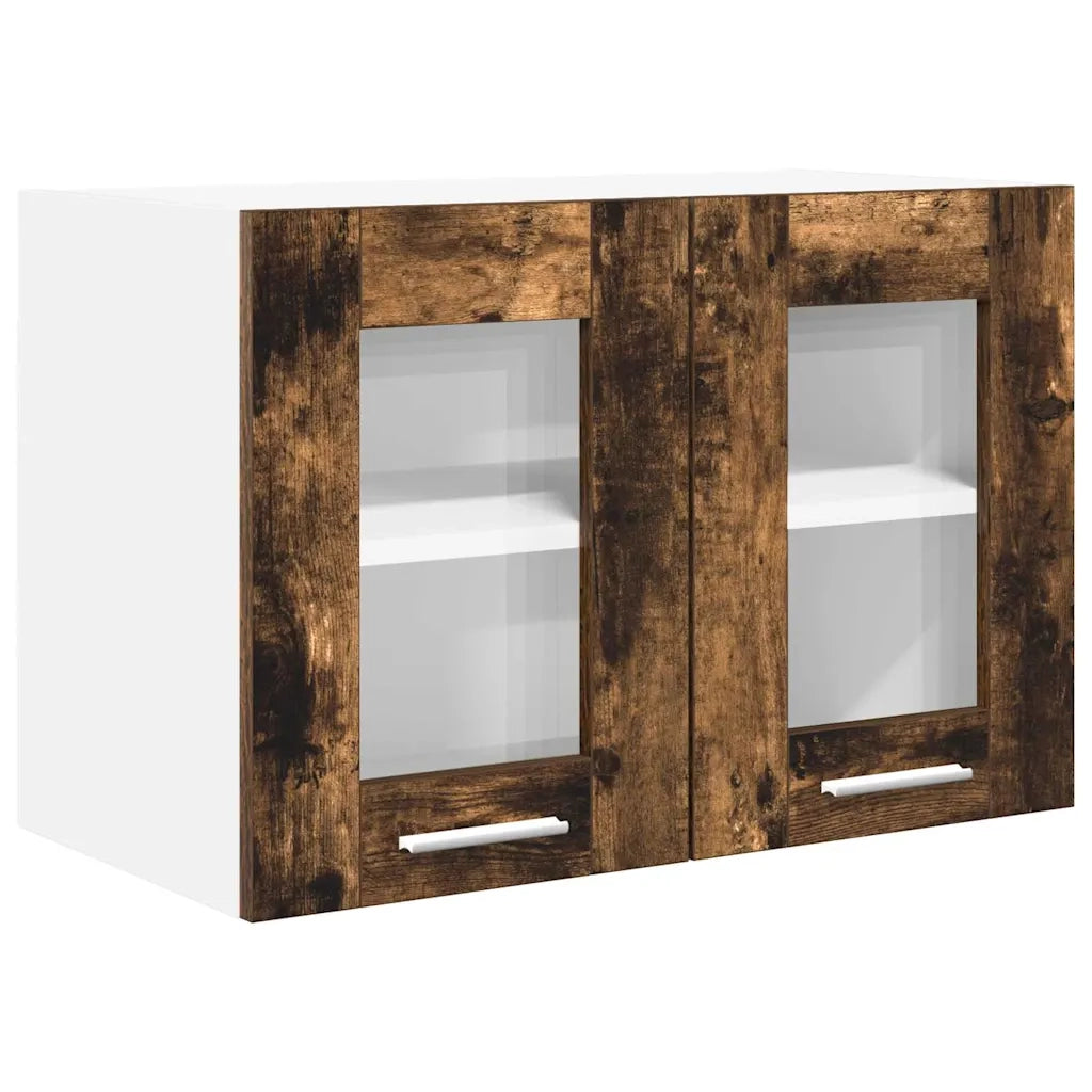 Armadio pensile con porta 2 pcs Rovere fumé 60 x 31 x 40 cm 884219