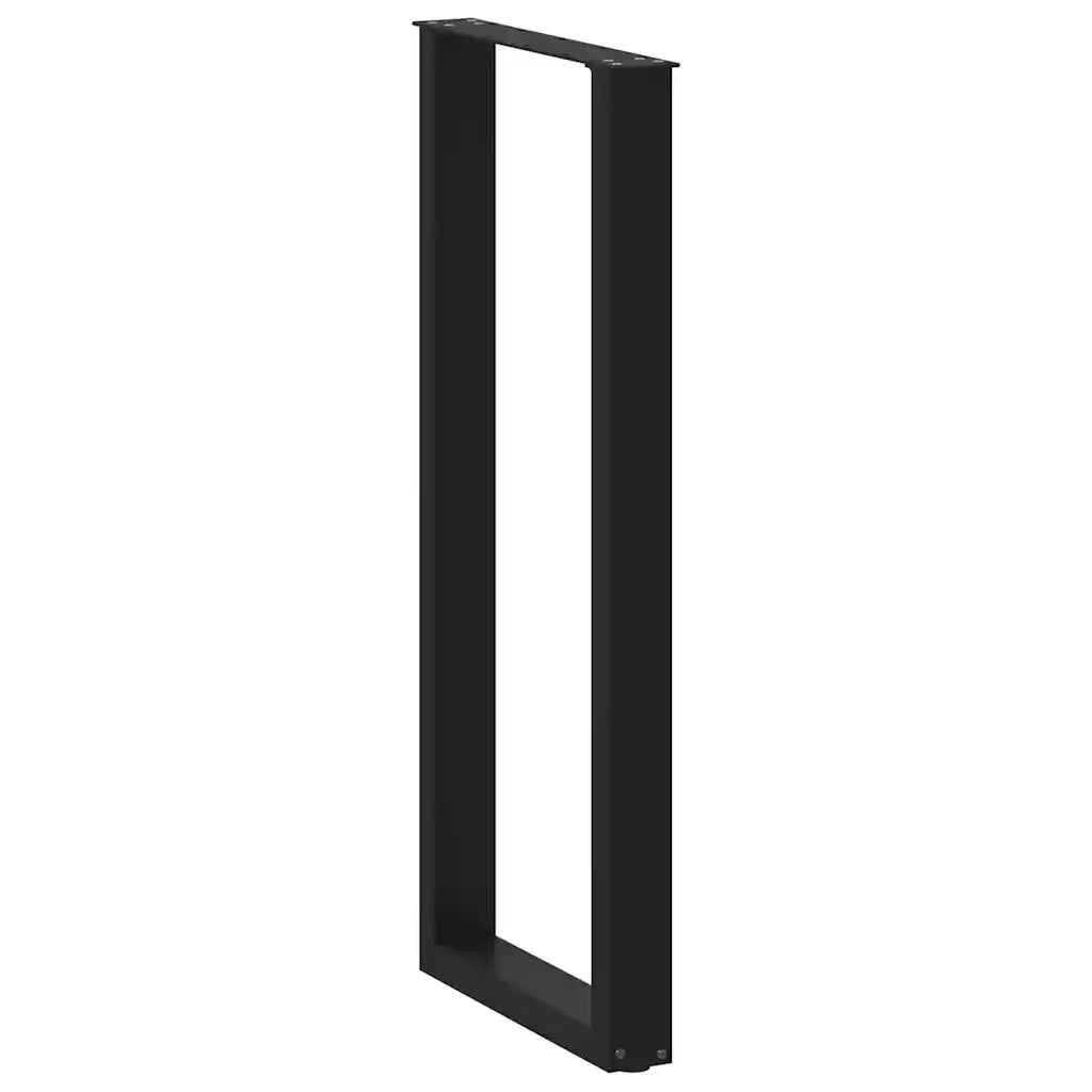 Gambe per tavolo da bar a forma di U 2 pz nere 50x(110-111) cm in acciaio 4013244