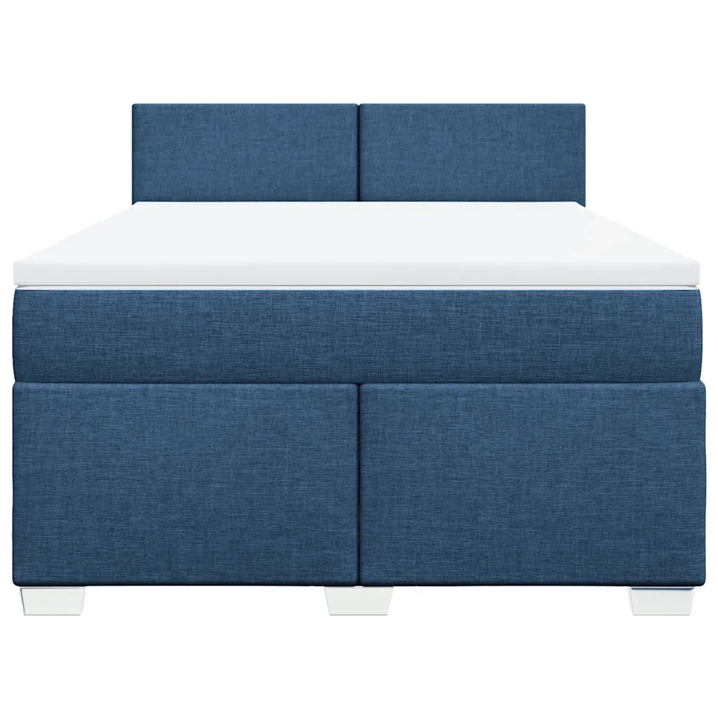Giroletto a Molle con Materasso Blu 160x200 cm in Tessuto
