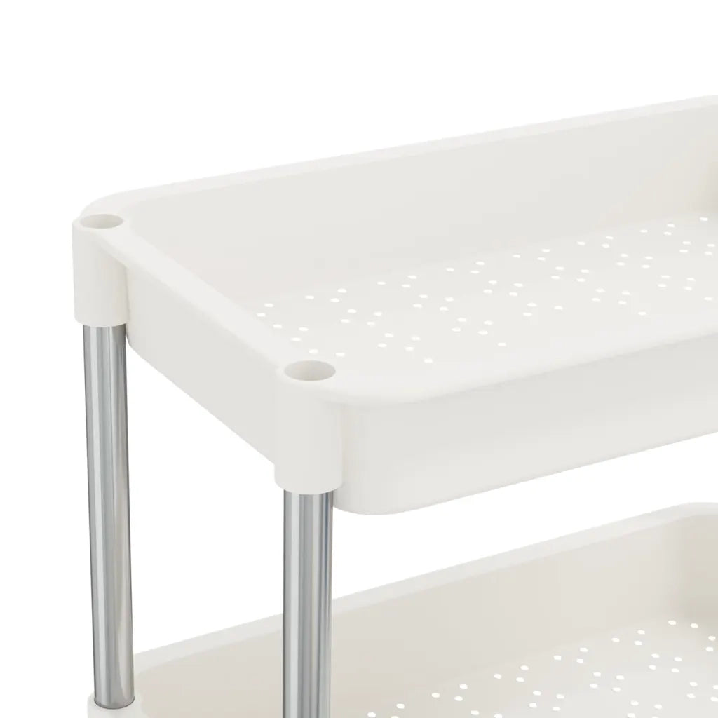 Carrello da Cucina 5 Ripiani Bianco 42x29x128 cm Ferro e ABS CFW7118053