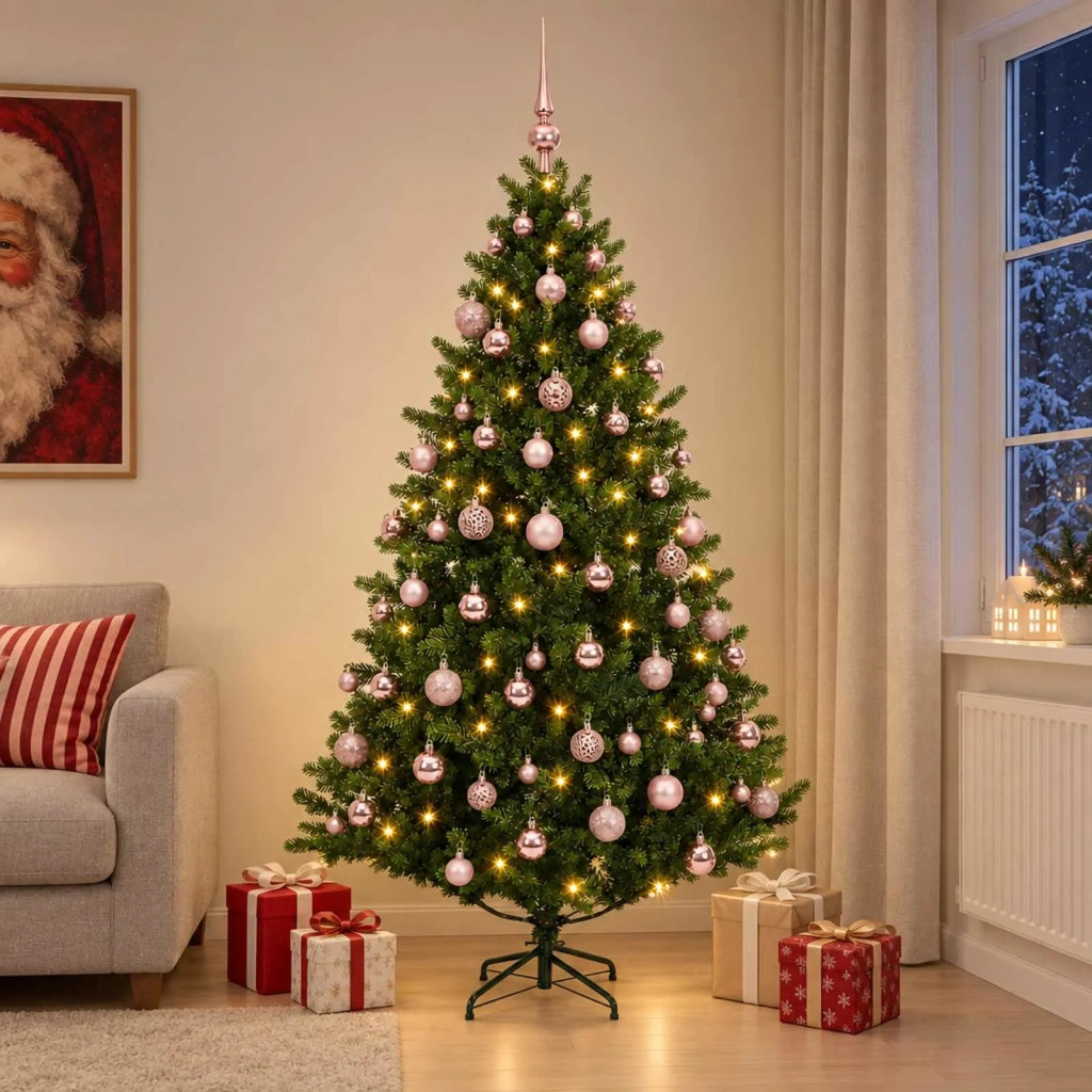 Albero di Natale Artificiale con Palline 240 cm 300 LED 3466683