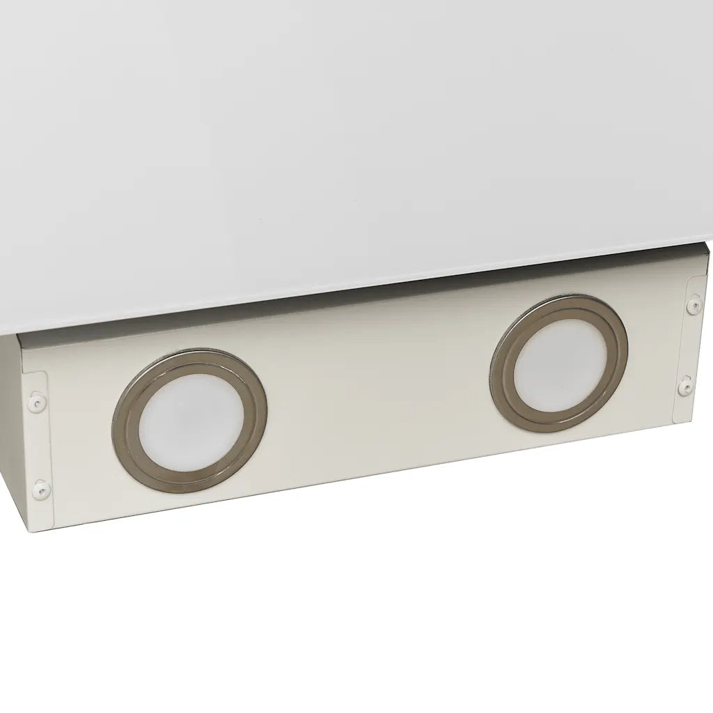 Cappa a Parete 60 cm in Acciaio e Vetro Temperato Bianco CFW6132563