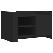 Tavolino da salotto | Tavolino da caff¨¨ | Tavolino da Soggiorno Nero 80x50x50 cm in Legno Multistrato
