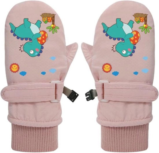 Manopole calde morbide con avvolgibili spiraliformi Adatte per bambine e bambini, rosa (paio)