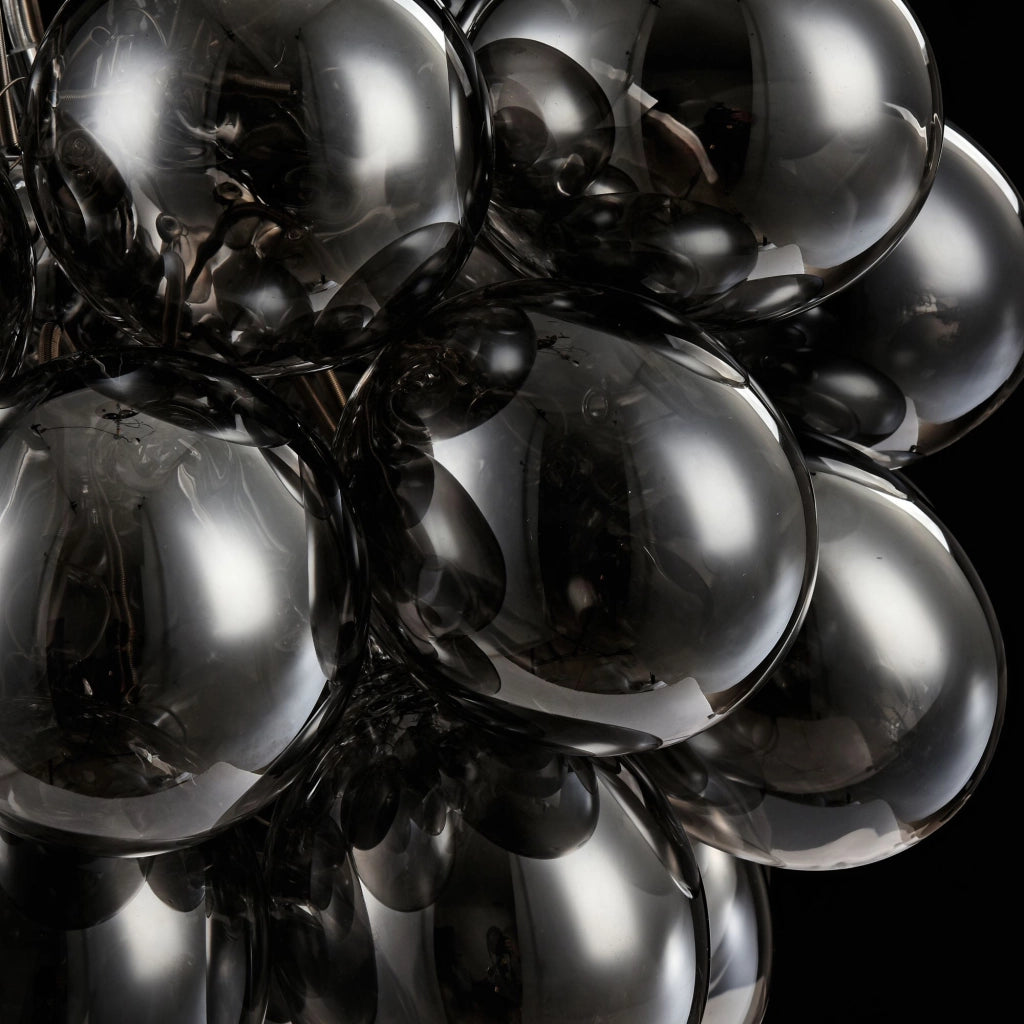Maytoni Lampadario contemporaneo Baldo 8 luci G9 nichel metallo diffusore vetro fumè