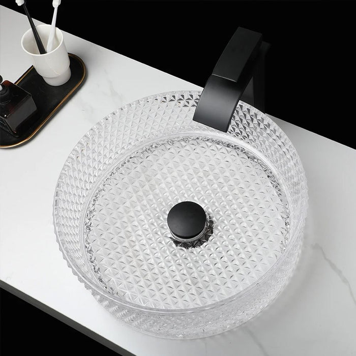 Lavabo Da Appoggio Rea Cristal Transparent