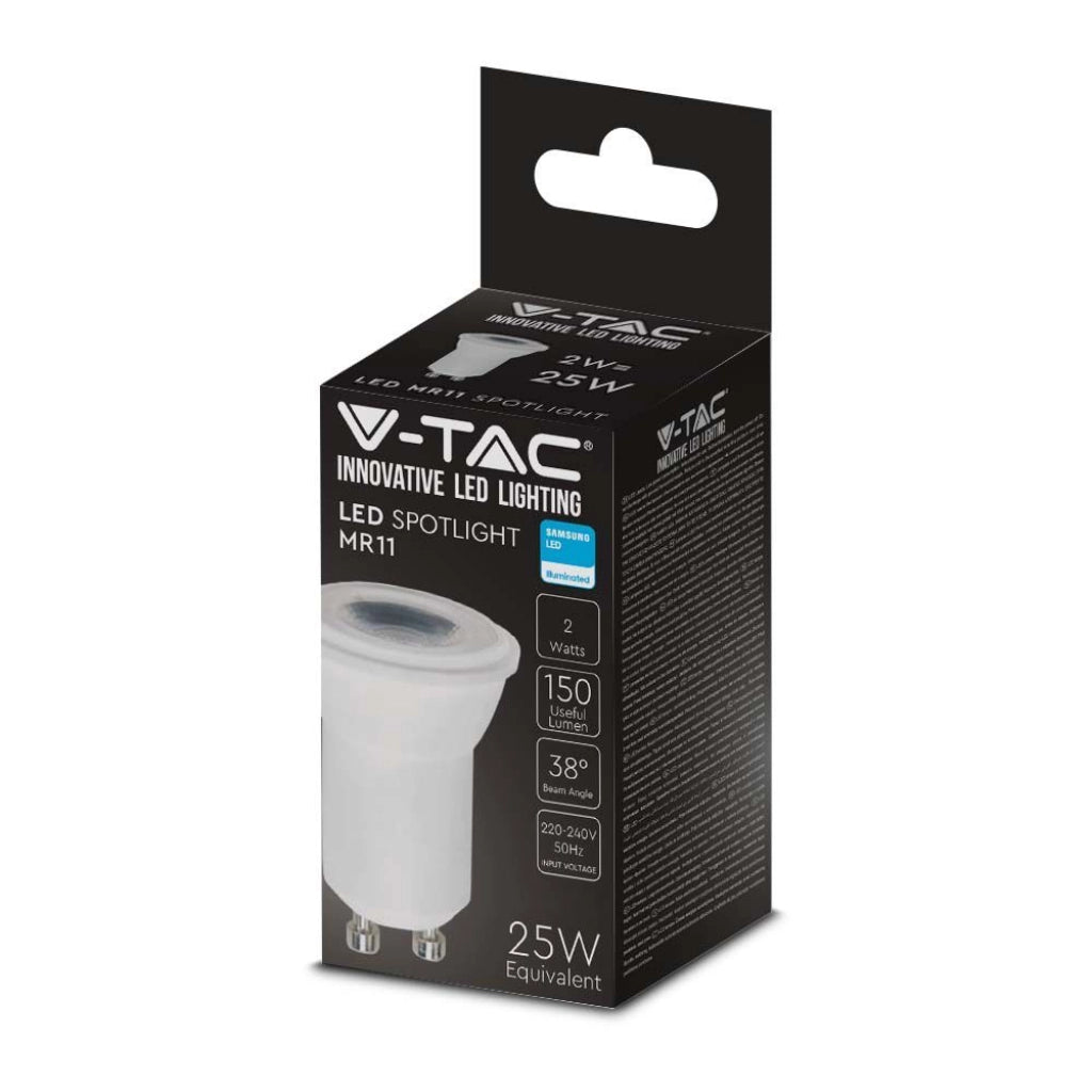 Spotlight di plastica GU10 da 2W con Samsung Chip 6400k MR11