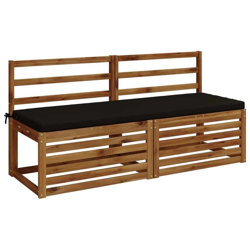 Cuscini per Panchina a 2 Pezzi SOEST 2 pz 100% Poliestere Nero 949443
