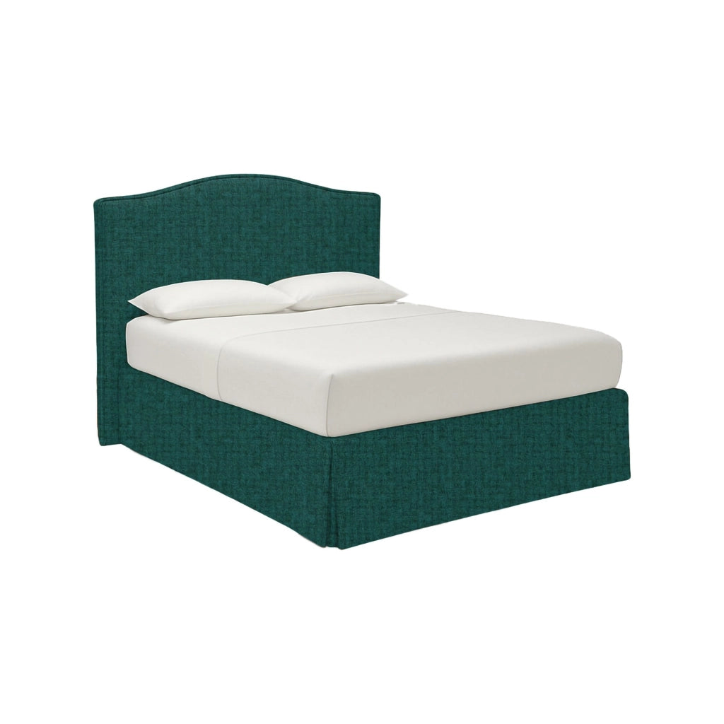 Bebington, Letto Matrimoniale Sfoderabile Made in Italy, Verde Petrolio