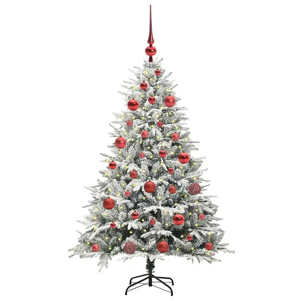Albero di Natale Artificiale Pre-illuminato con Set di Palline 3395384
