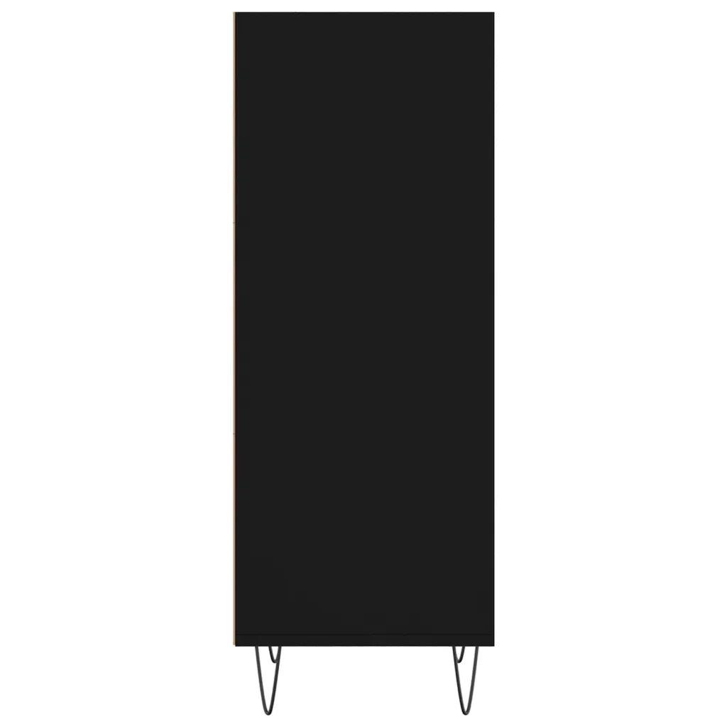 Credenza Nera 34,5x32,5x90 cm in Legno Multistrato 828725