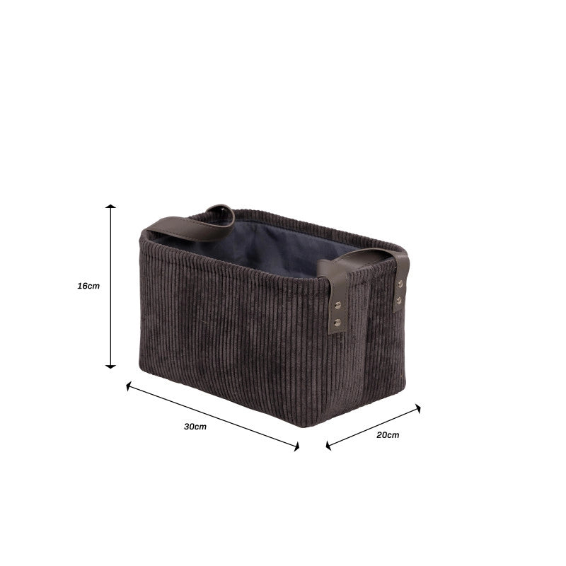 Set di 6 Cesti porta tutto Micol Grigio Scuro
30x20x16cm
Velluto A Coste