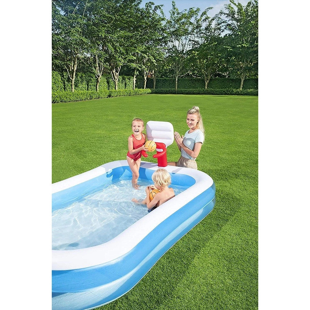 Trade Shop - Piscina Gonfiabile Per Bambini 3 Anni+ Gioco Pallacanestro Basket Giardino 54122 -