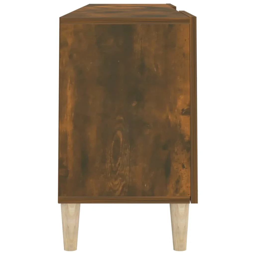Mobile TV multimediale mensola TV credenza TV sala da pranzo soggiorno camera da letto rovere affumicato 150 x 30 x 50 cm legno ingegnerizzato marrone 02_0027338