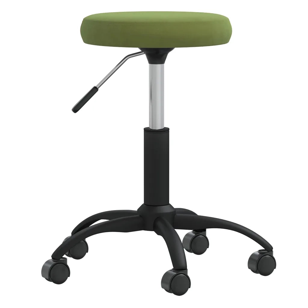 vidaXL Sedia da Ufficio Girevole Verde Chiaro in Velluto