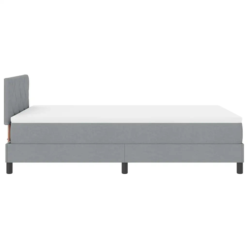 Letto a molle con testiera Grigio chiaro 120 x 200 cm Tessuto 3338755