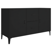 Credenza | Madia | Buffet da pranzo | Armadio da pranzo Nera 100x36x60 cm in Legno Multistrato