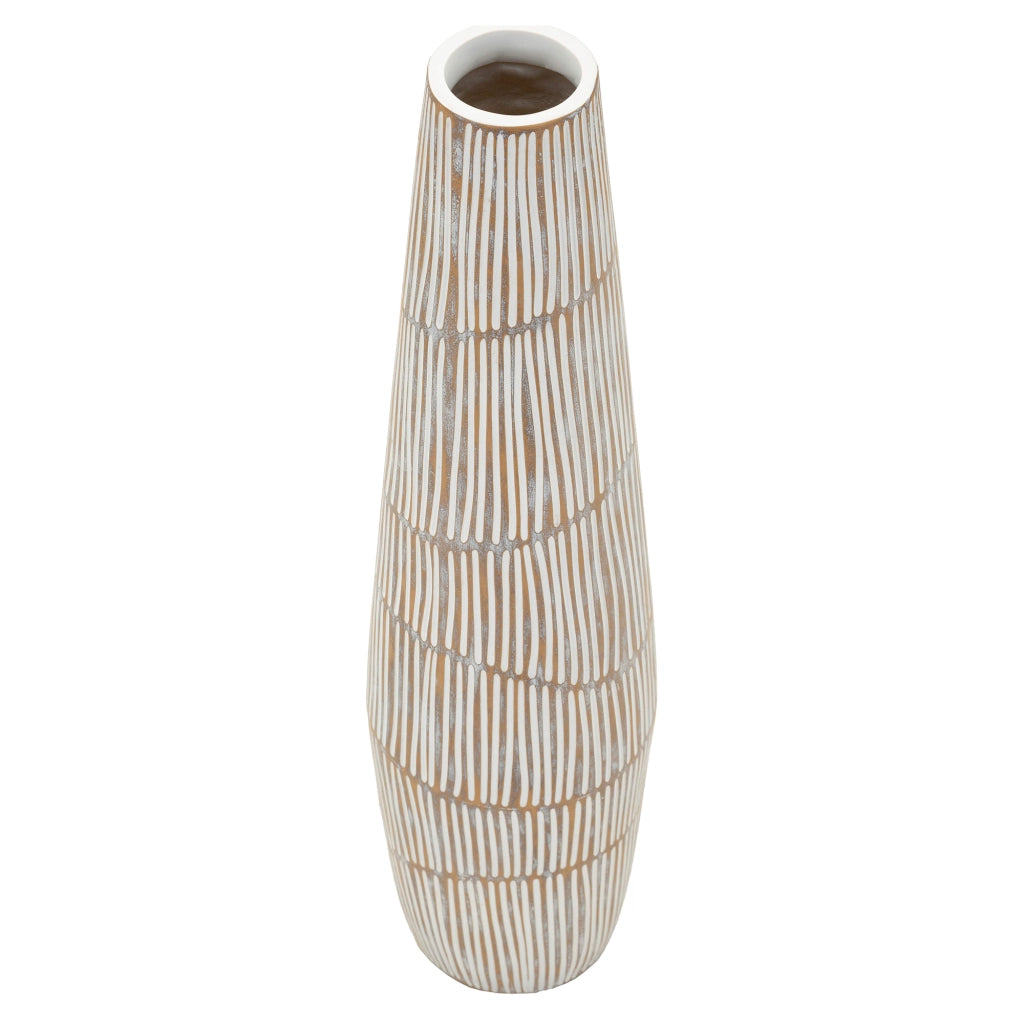 Dadalelo, Vaso Colore Struttura Beige, Bianco Crema
