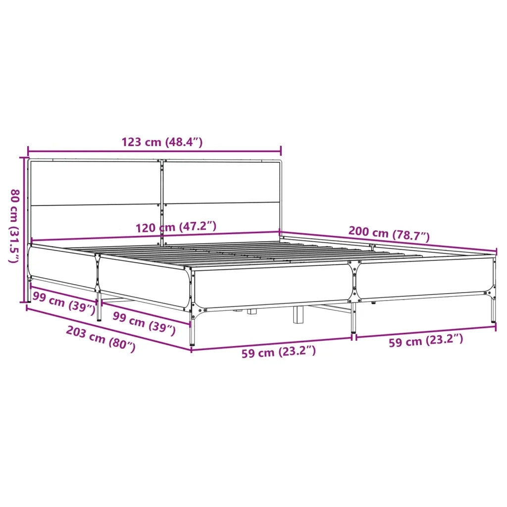 Giroletto Rovere Fumo 120x200 cm in Legno Multistrato Metallo