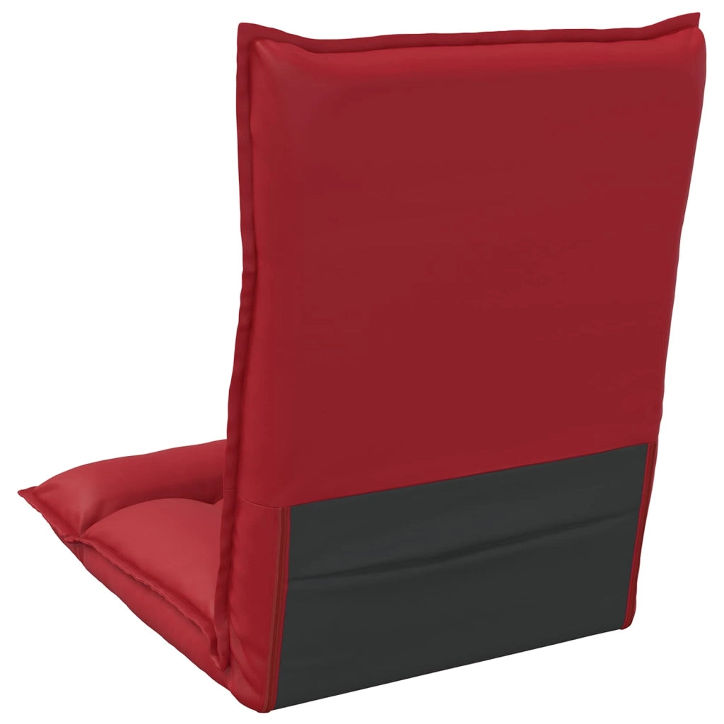 Sedia a pavimento regolabile Rosso Vino Similpelle