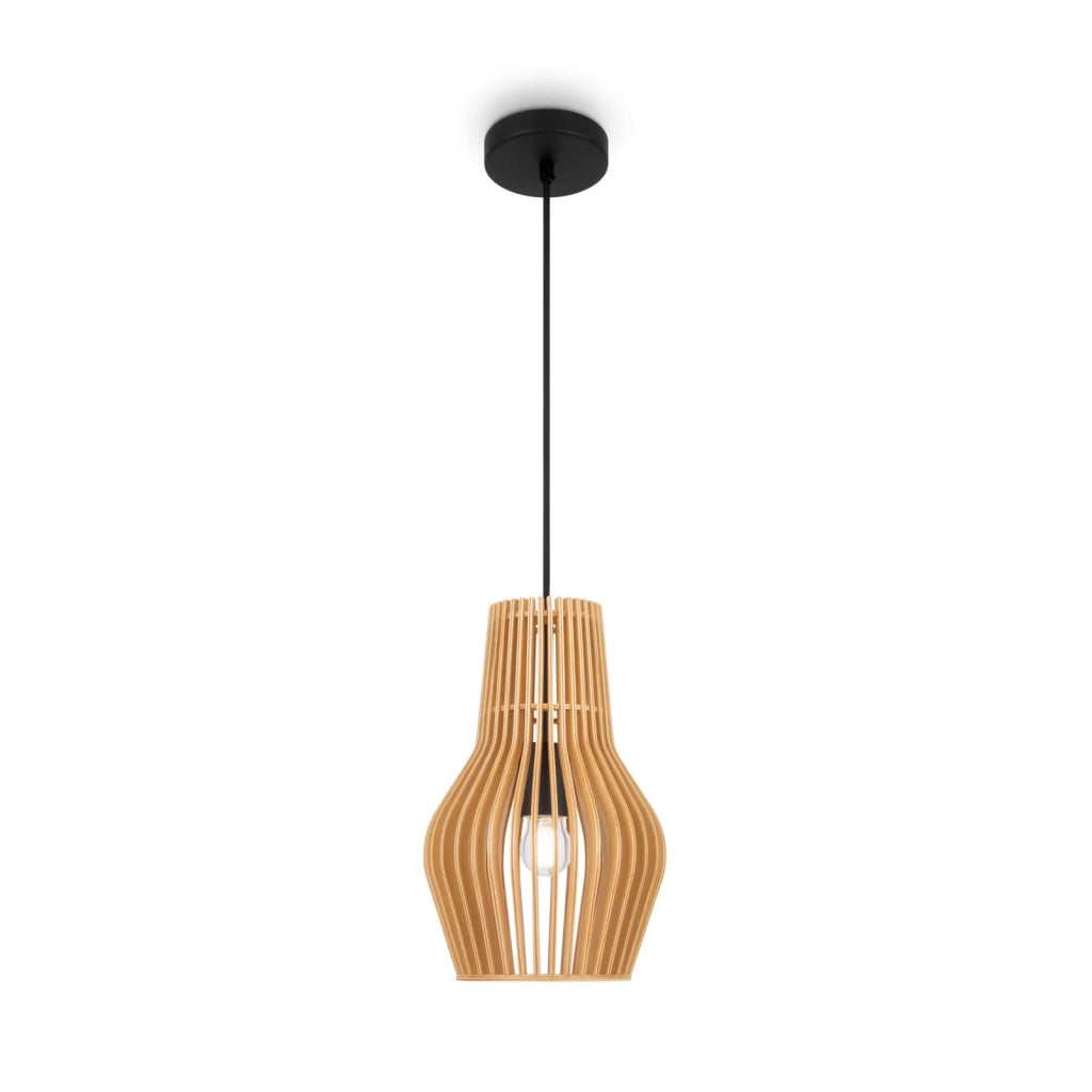 Maytoni Lampada a Sospensione Moderna Roots 1 Luce E27 40W Nero Metallo