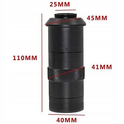 Obiettivo per Microscopio Digitale ODM-100X Serie Planets PRO – Zoom 100x, Ottica di Alta Qualità | C-Mount, 40-400mm